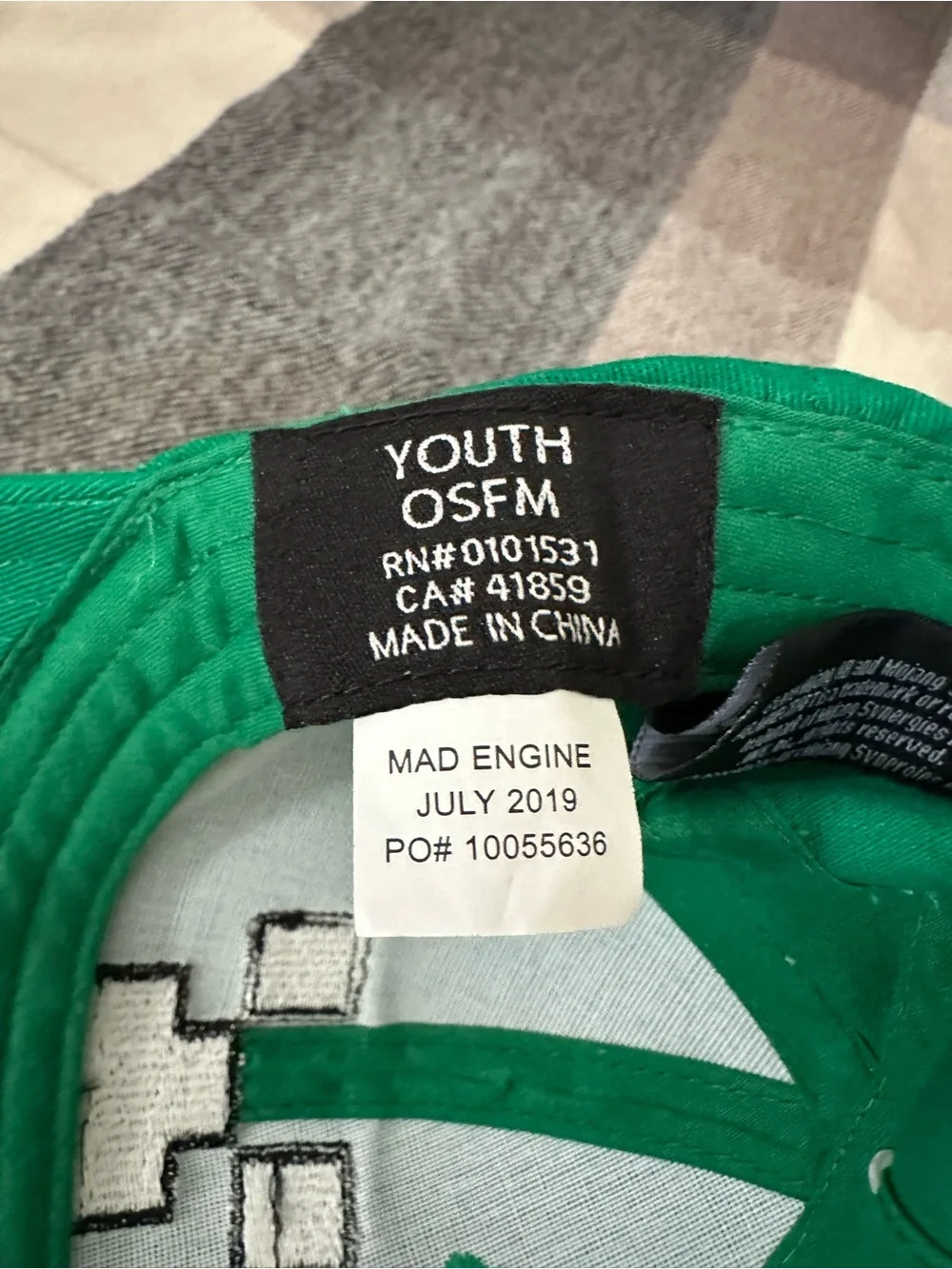 Green Minecraft Creeper JINX Kids Baseball Cap